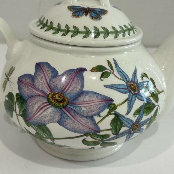 Vintage Portmeirion Botanic Garden Ceramic Tea Pot Susan Williams-Ellis Floral - Picture 2 of 10